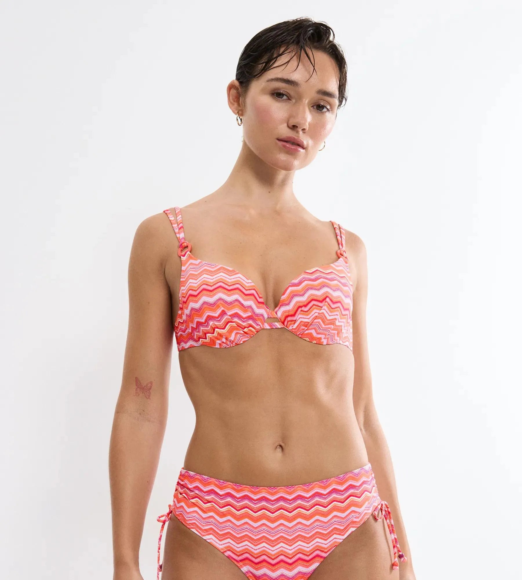 Bikini-Top gemustert mit Bügel