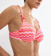 Bikini-Top gemustert mit Bügel