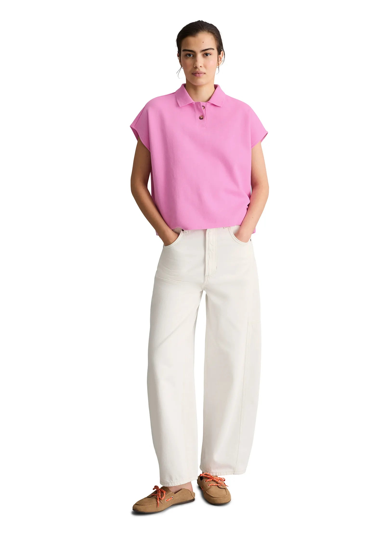 Poloshirt Wide Fit aus Baumwolle