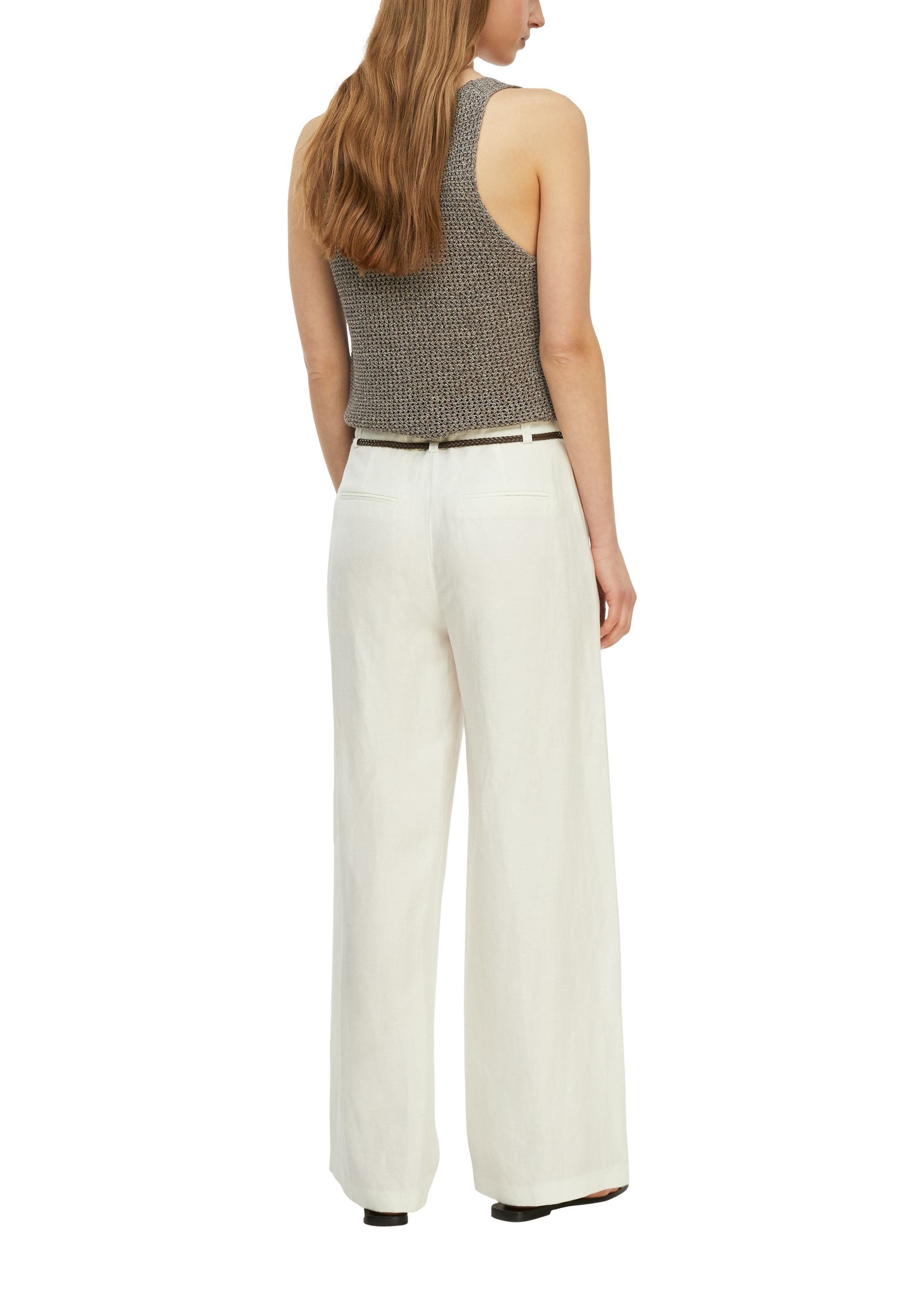 Hose Wide Leg aus Leinenmix