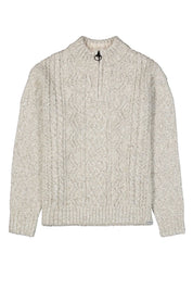 Strickpullover mit Stehkragen