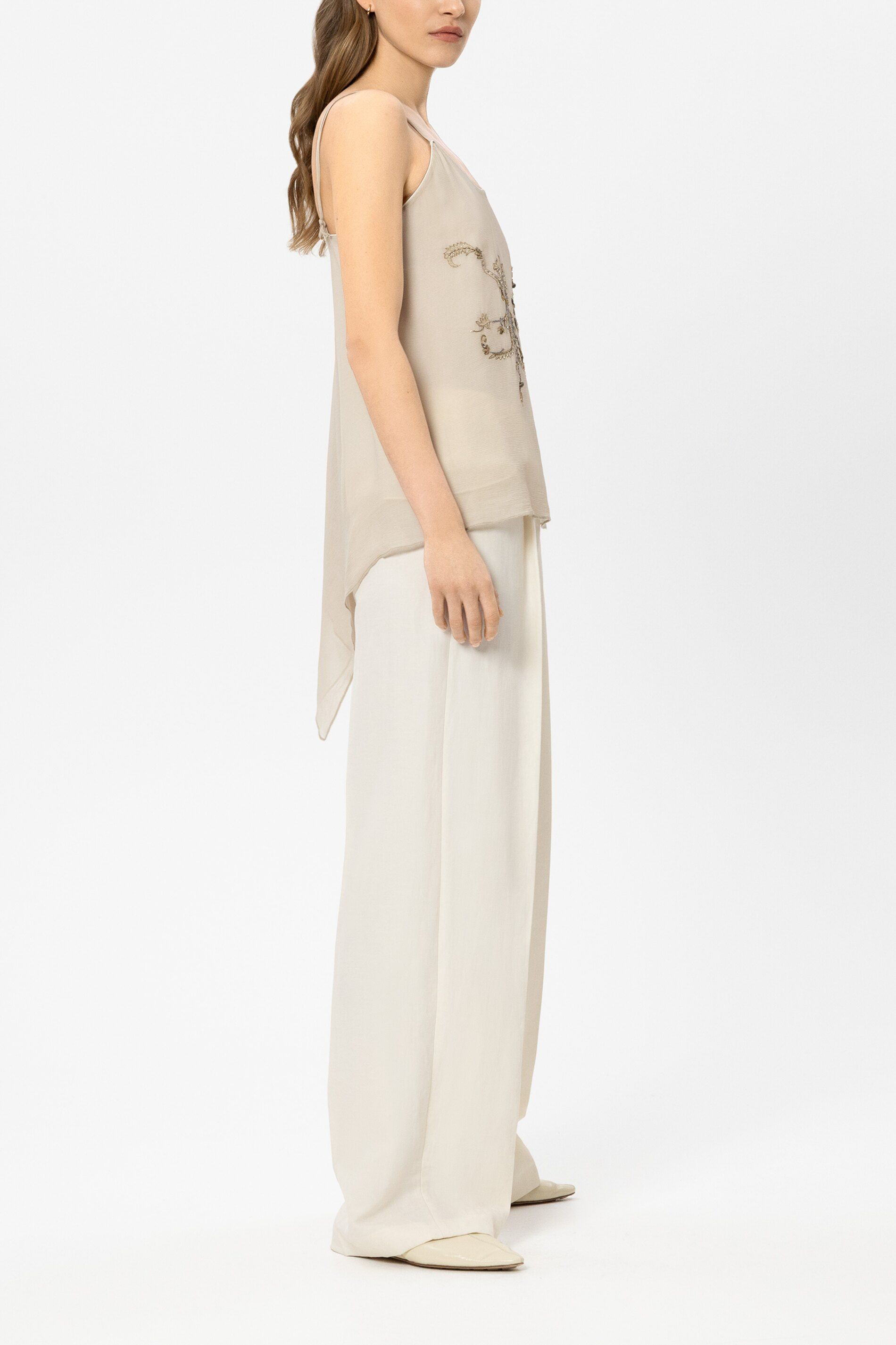Leinenhose Wide Leg
