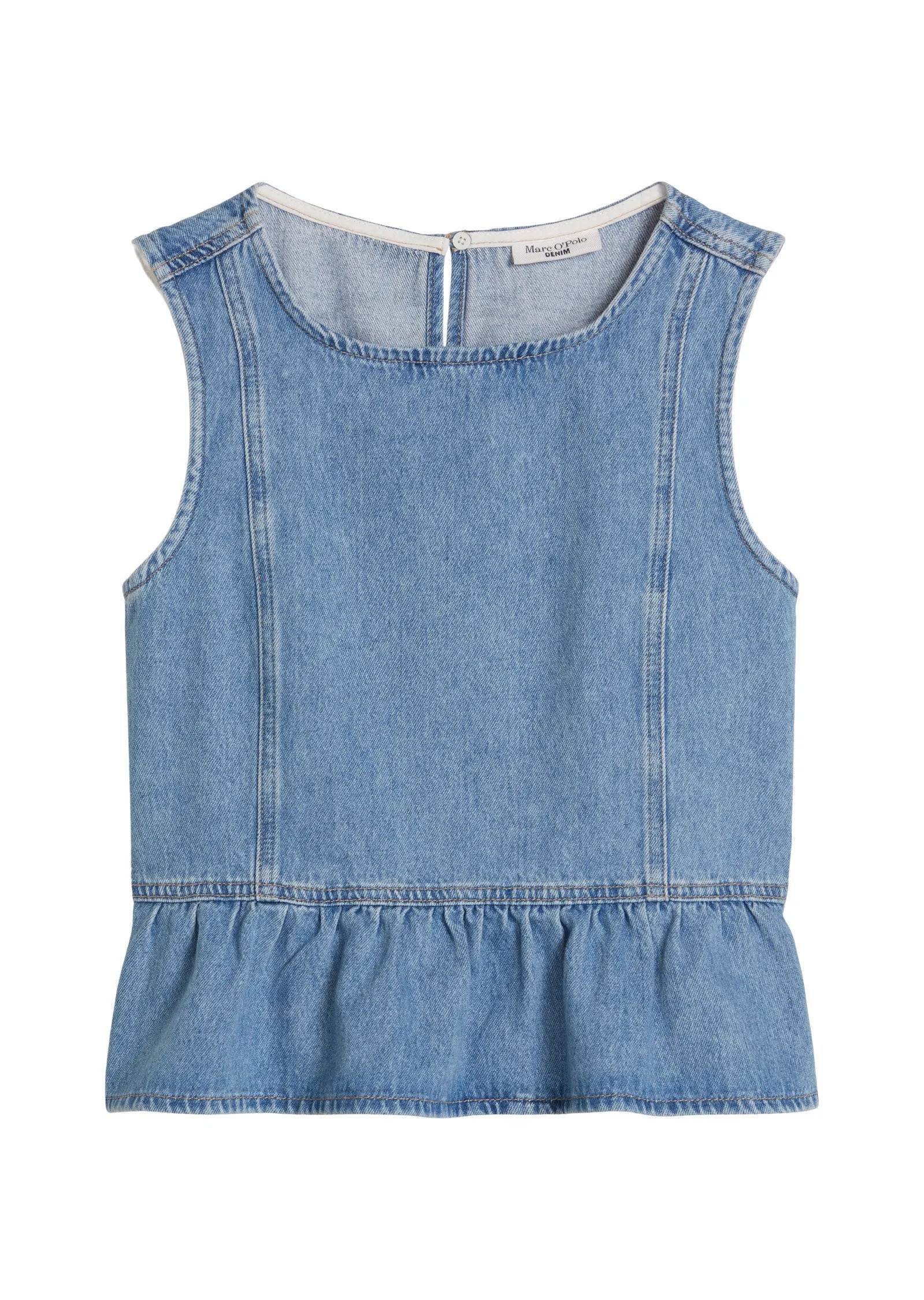 Jeans-Volant-Bluse Relaxed Fit