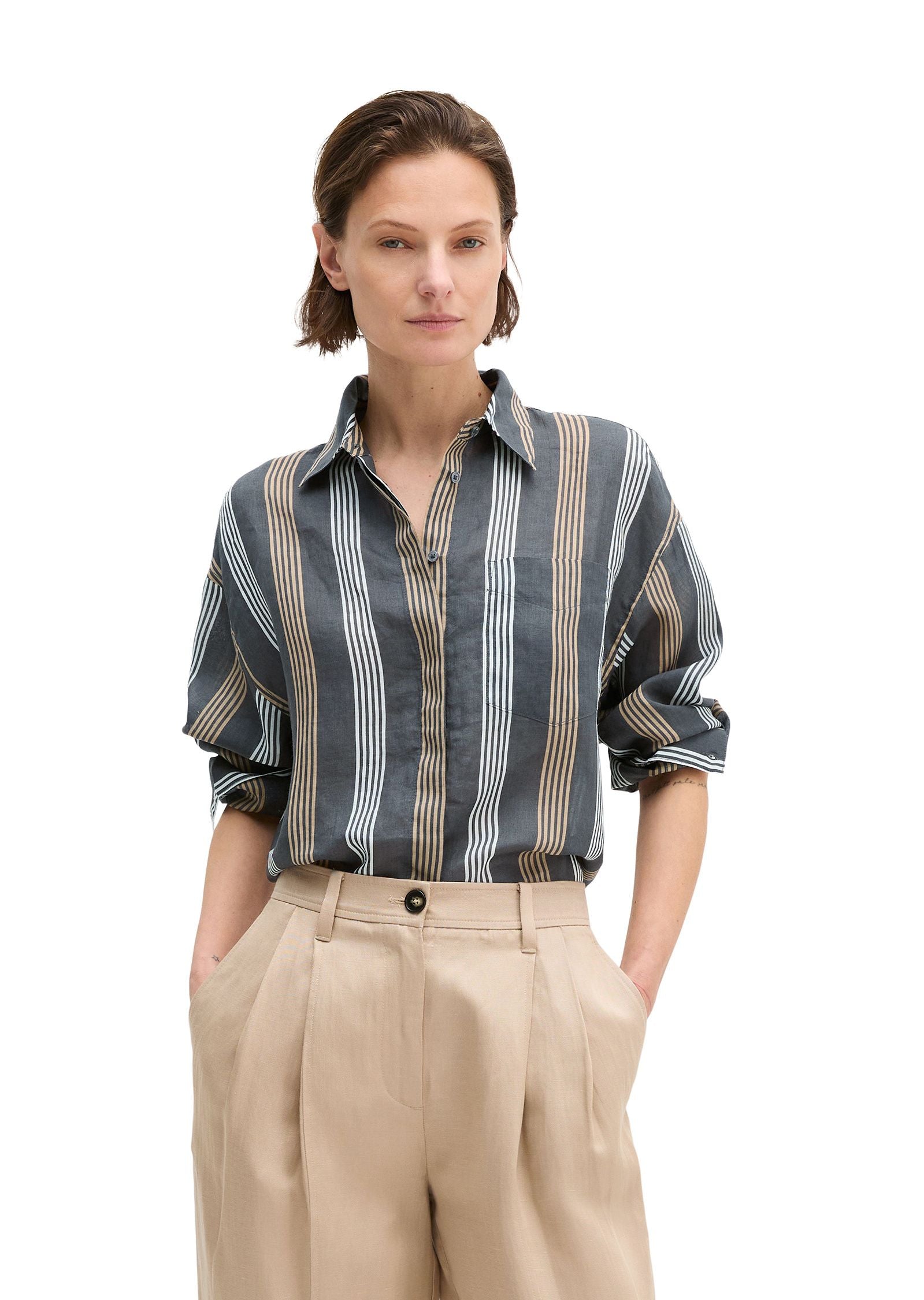 Bluse gestreift Regular Fit
