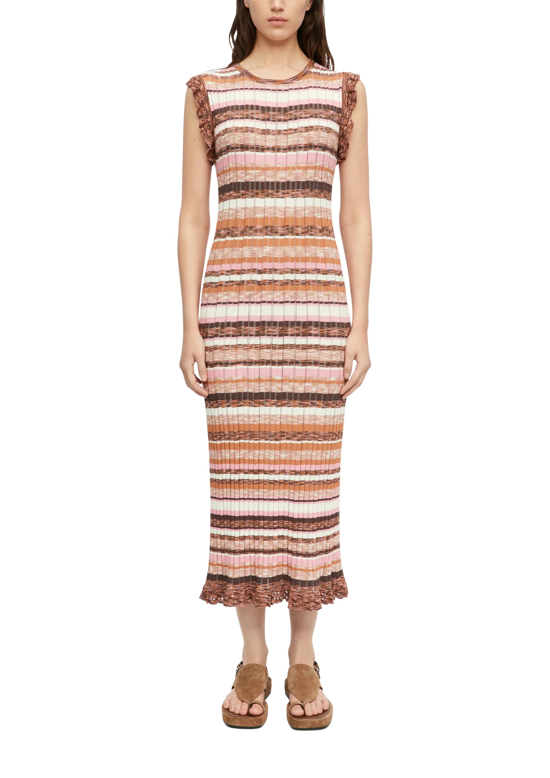 Ajourkleid Midi aus Viskosemix