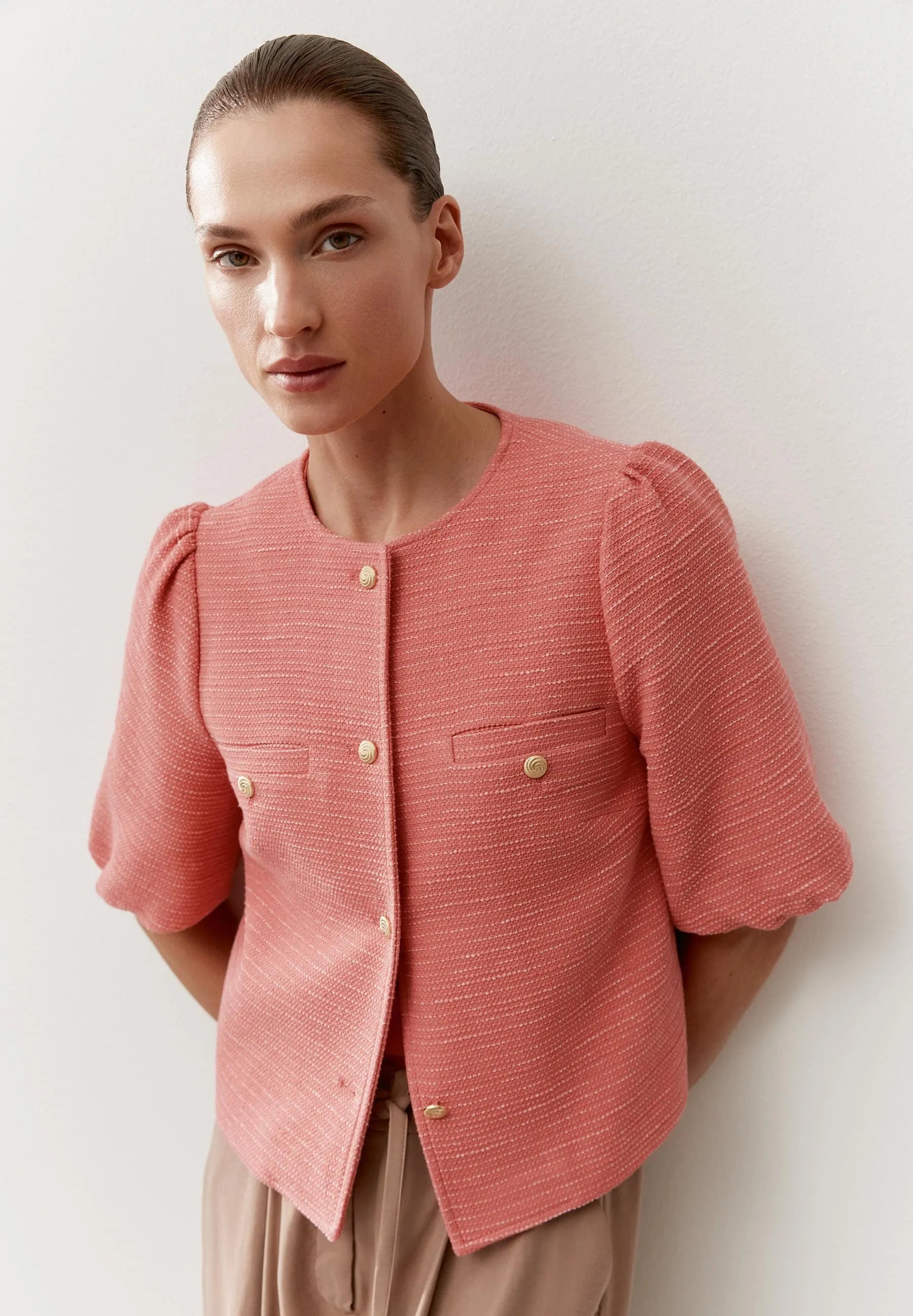 Boucléjacke aus Viskosemix