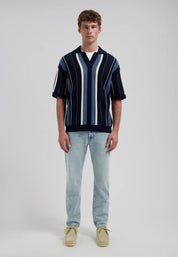 Strick-Poloshirt aus Leinen