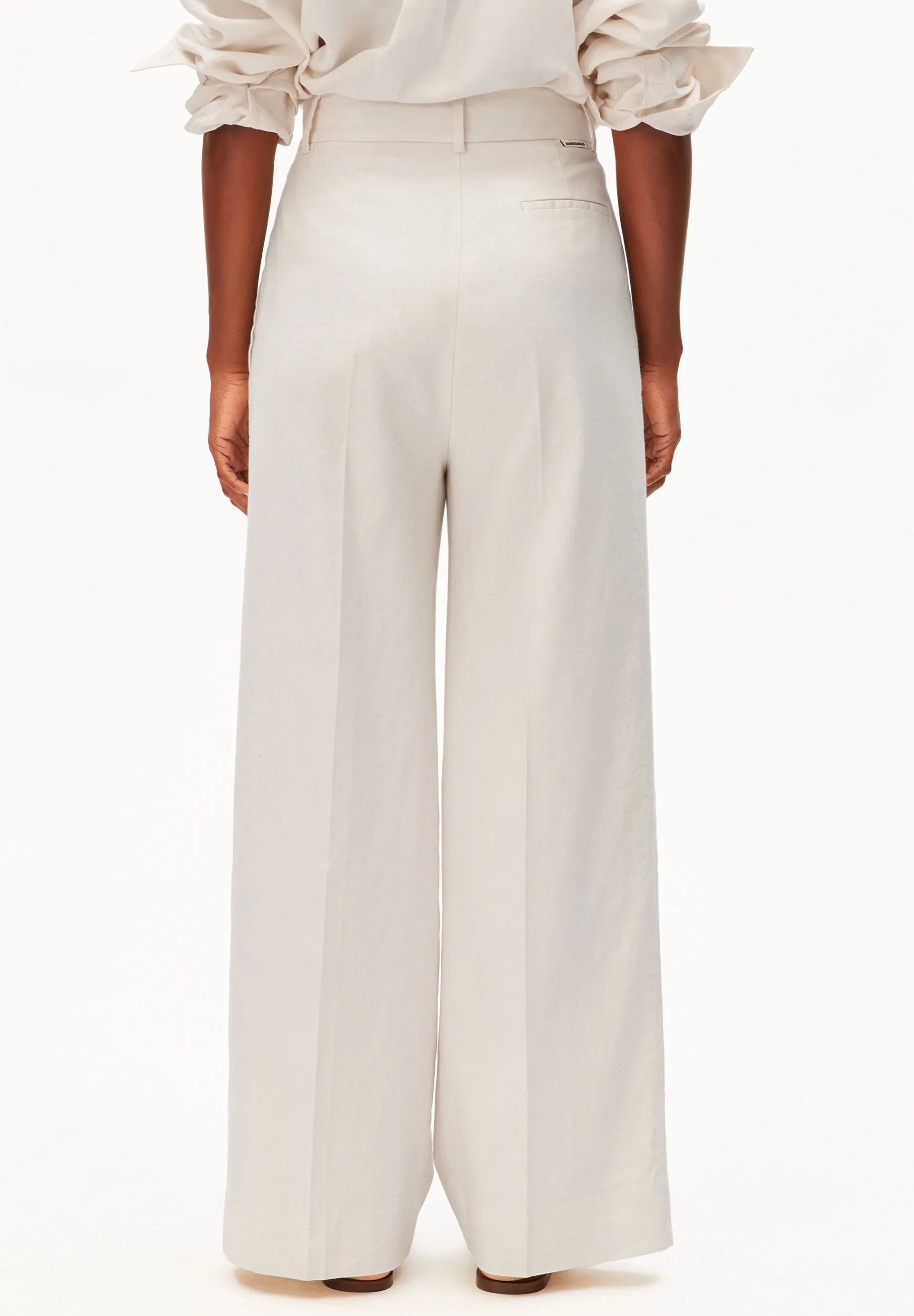 Hose aus Leinenmix Wide Leg
