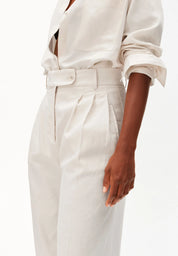 Hose aus Leinenmix Wide Leg