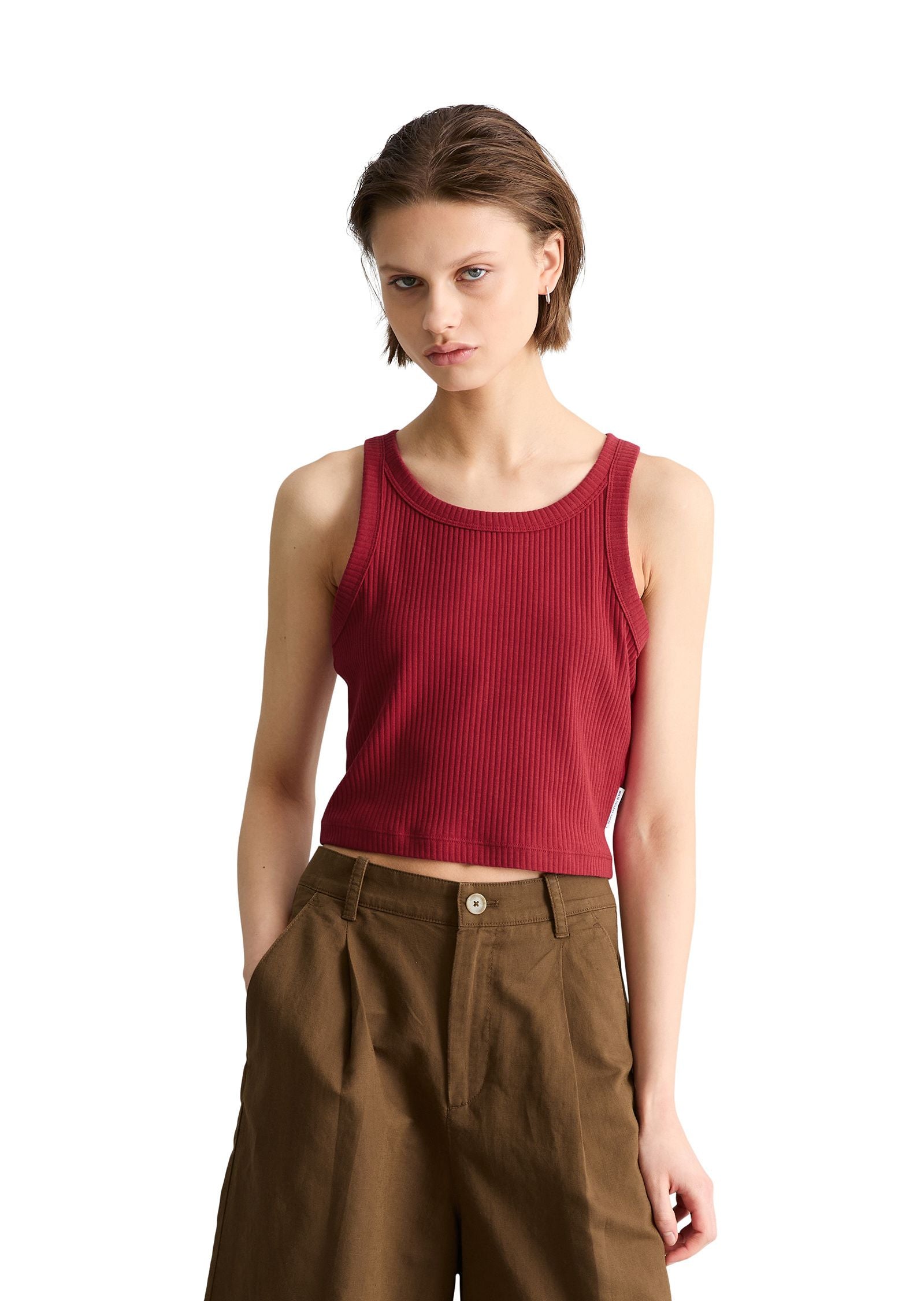 Ripp-Top slim cropped