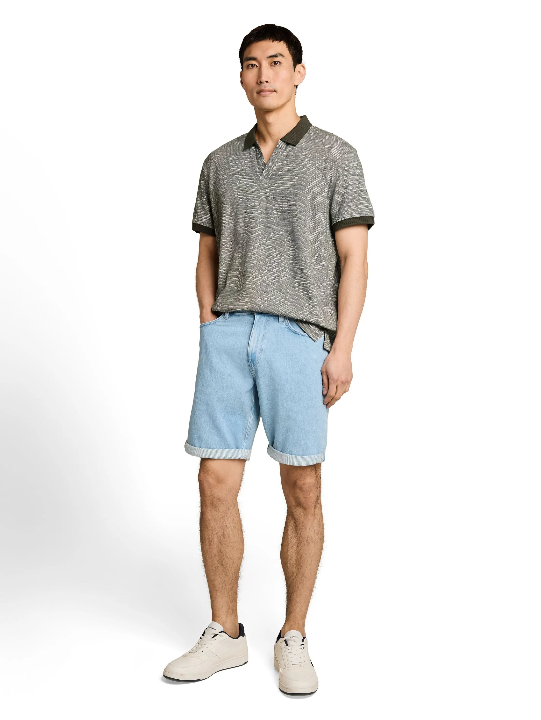 Jacquard Polo-Shirt mit Muster
