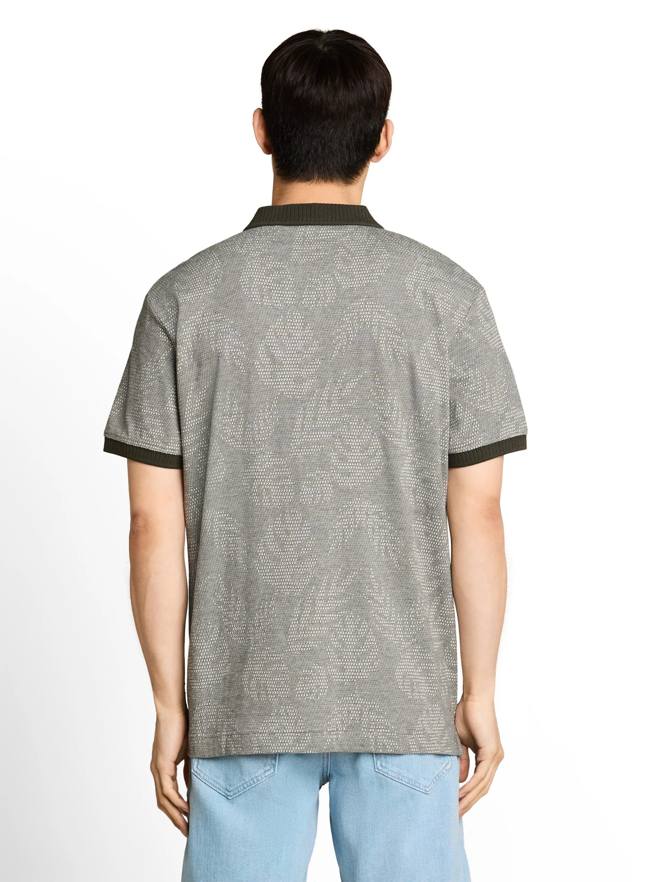 Jacquard Polo-Shirt mit Muster