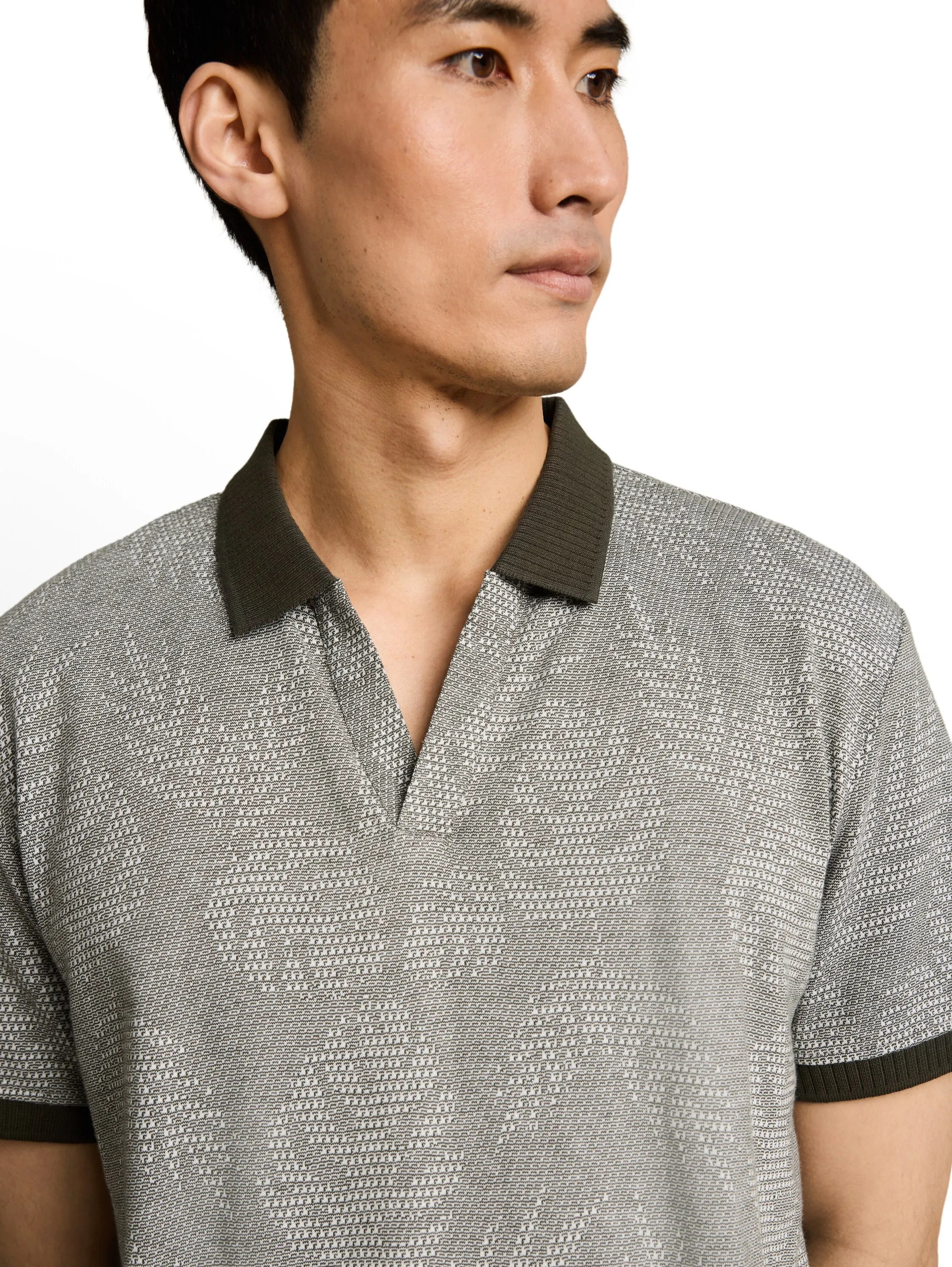 Jacquard Polo-Shirt mit Muster