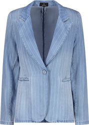 Jeans-Blazer gestreift