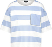T-Shirt gestreift aus Baumwollmix