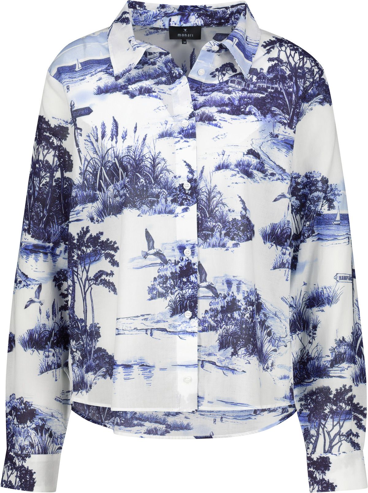 Bluse mit Print aus Baumwolle