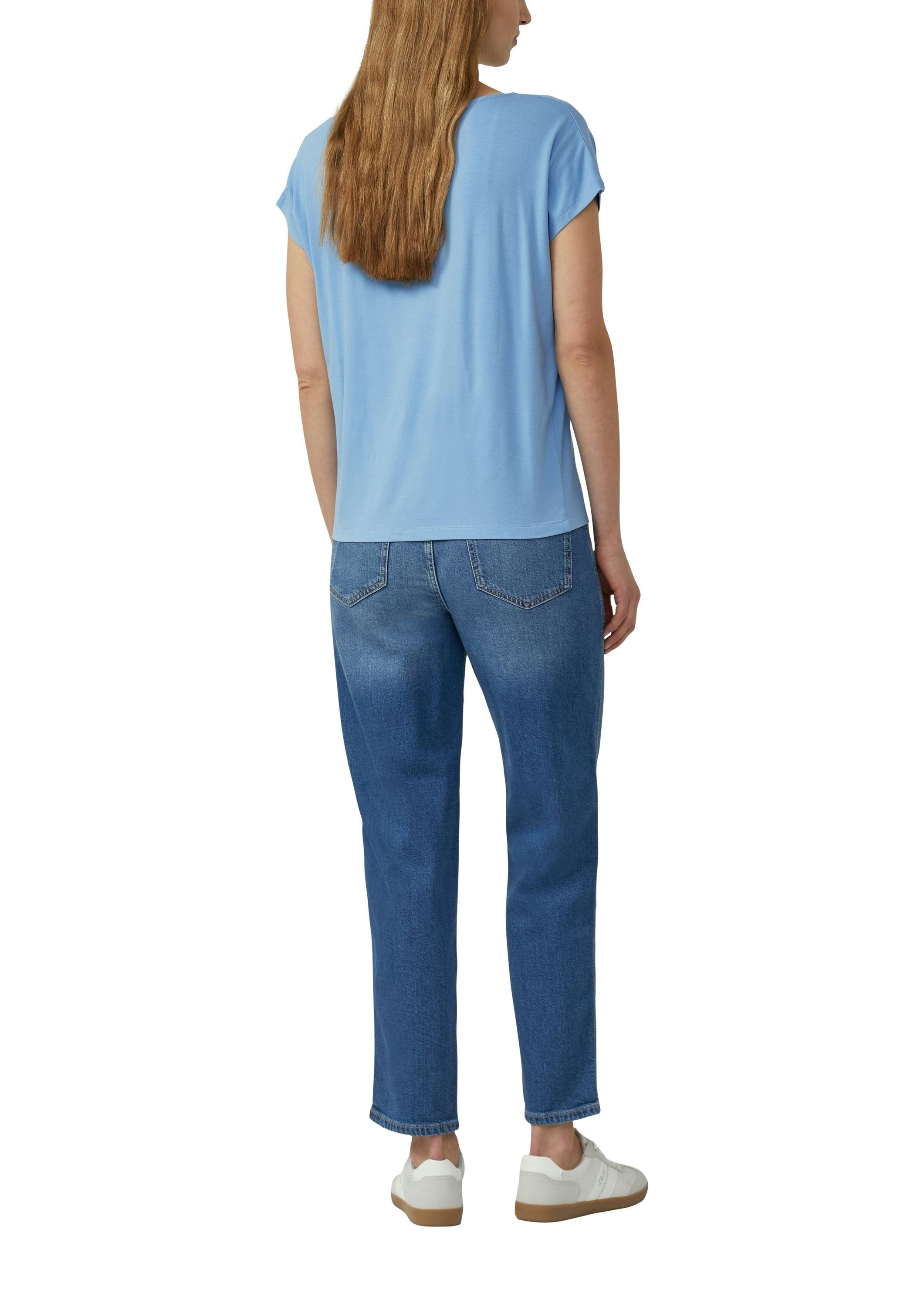 Jerseyshirt mit überschnittenen Schultern