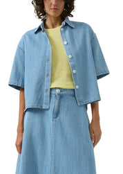 Jeansbluse aus Baumwolle