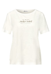 T-Shirt mit Rundhals und Wording
