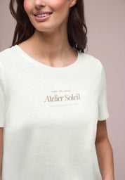 T-Shirt mit Rundhals und Wording