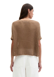 Kurzarm-Strickpullover Boxy Fit