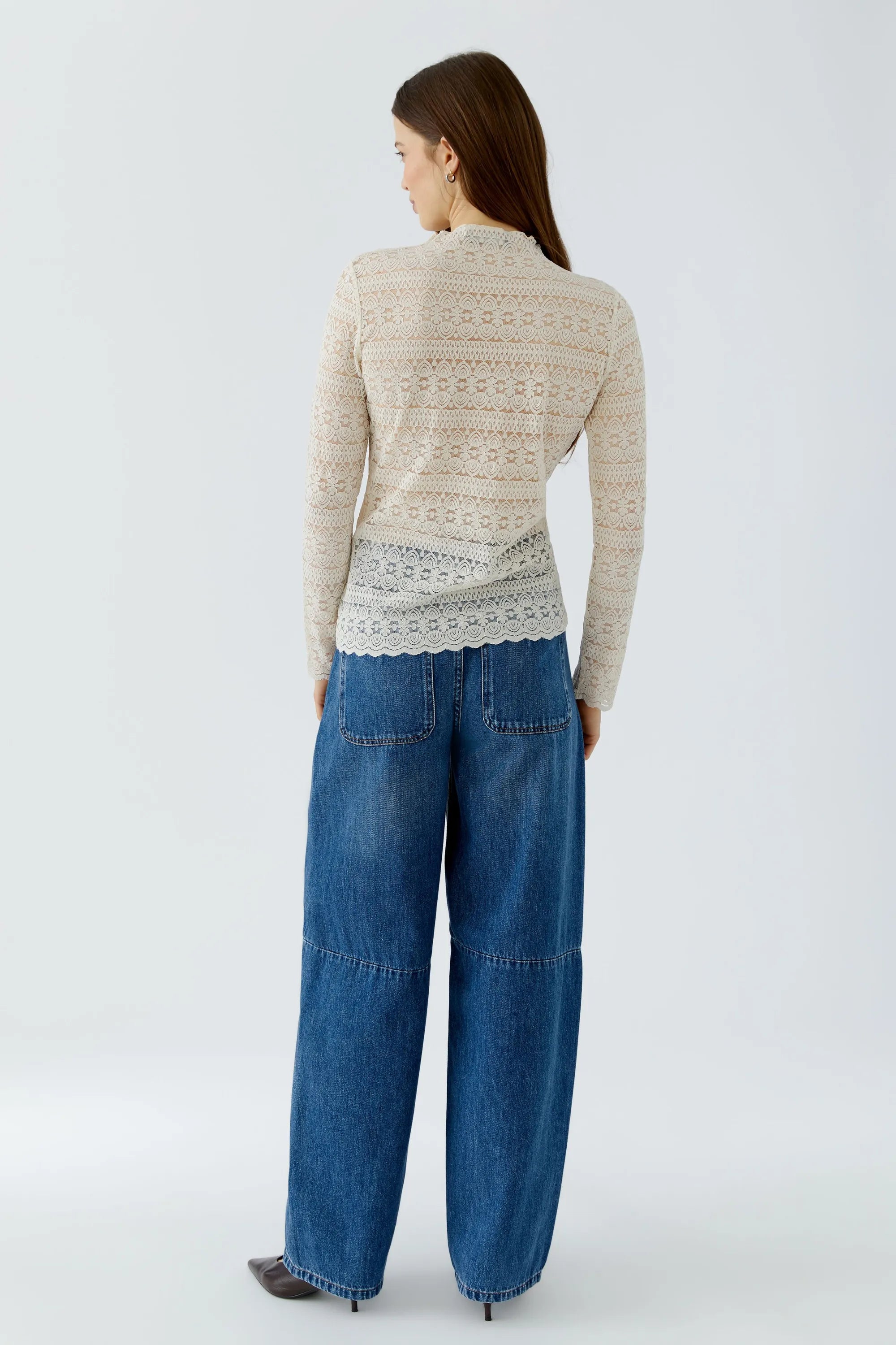 Langarmshirt aus Spitze