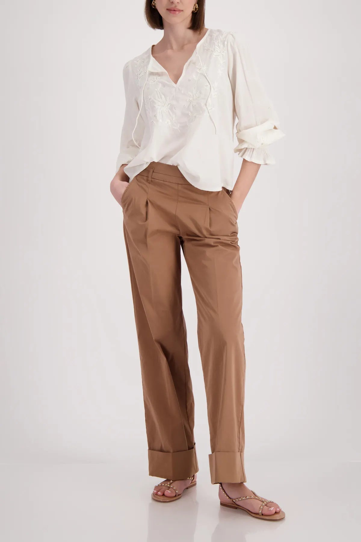 Bluse aus Baumwollmix