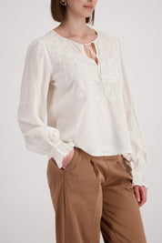 Bluse aus Baumwollmix