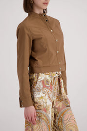 Trench-Jacke mit Stehkragen