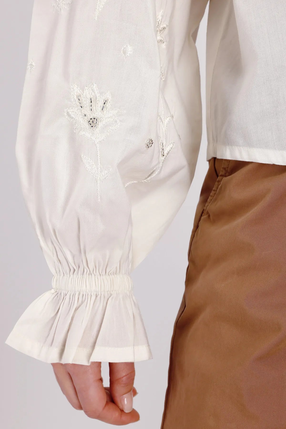 Bluse aus Baumwollmix