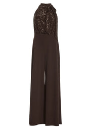 Jumpsuit mit Pailletten-Top