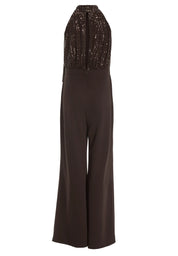 Jumpsuit mit Pailletten-Top