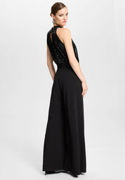 Jumpsuit mit Pailletten-Top