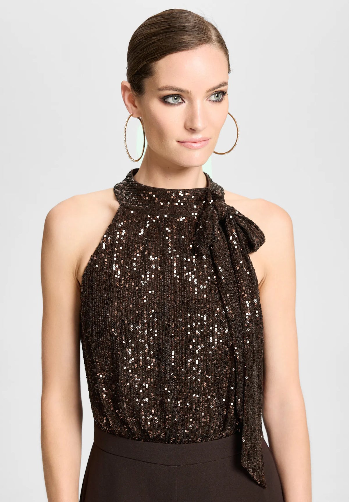 Jumpsuit mit Pailletten-Top