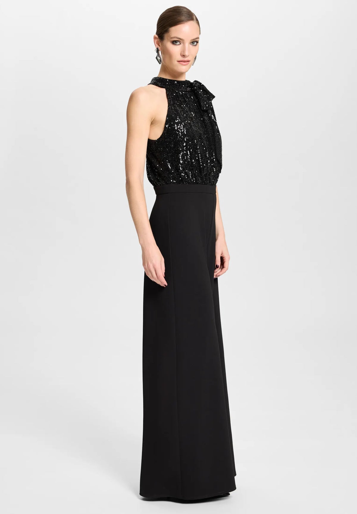 Jumpsuit mit Pailletten-Top