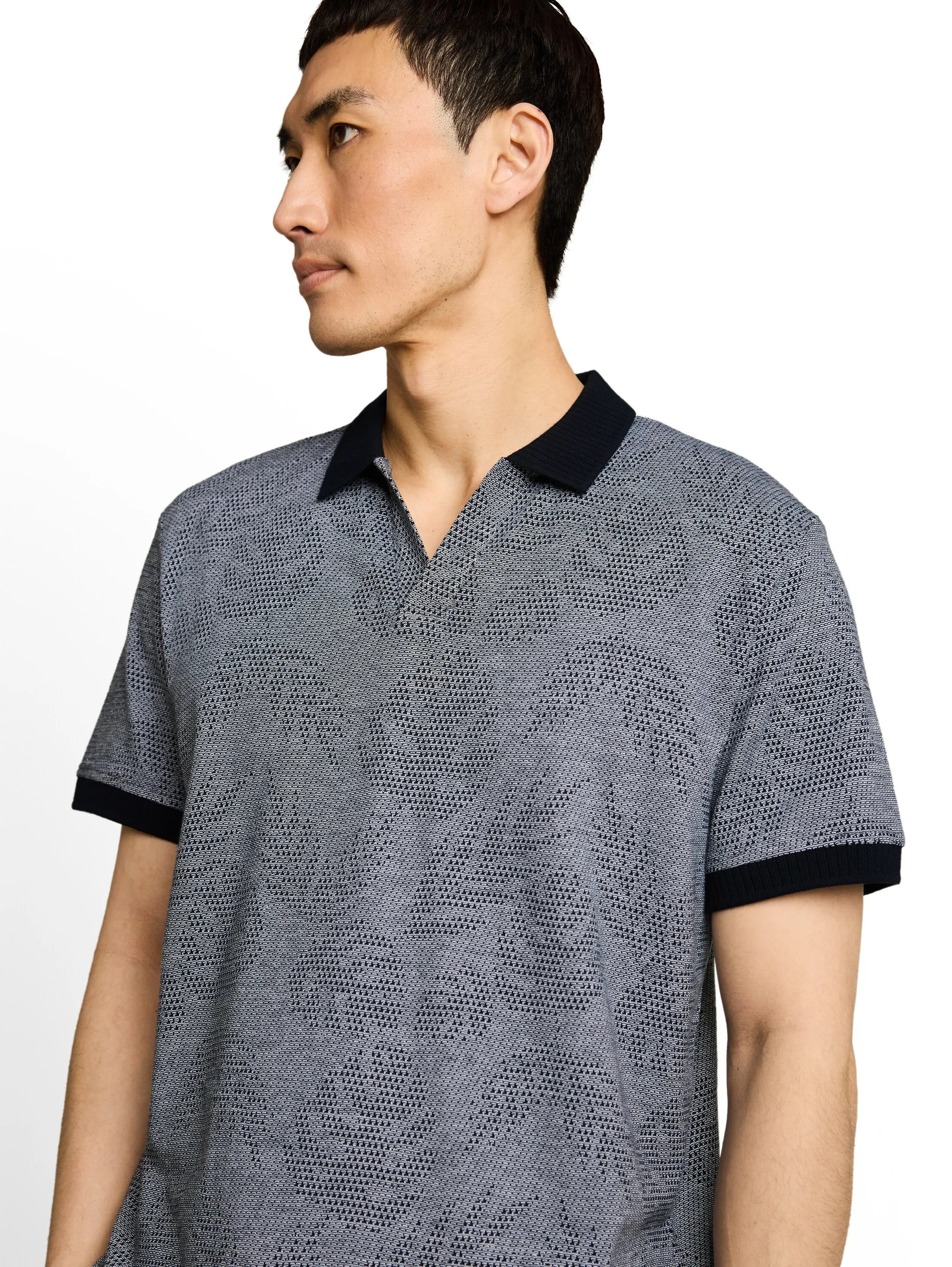 Jacquard Polo-Shirt mit Muster