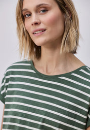 T-Shirt gestreift aus Baumwollmix