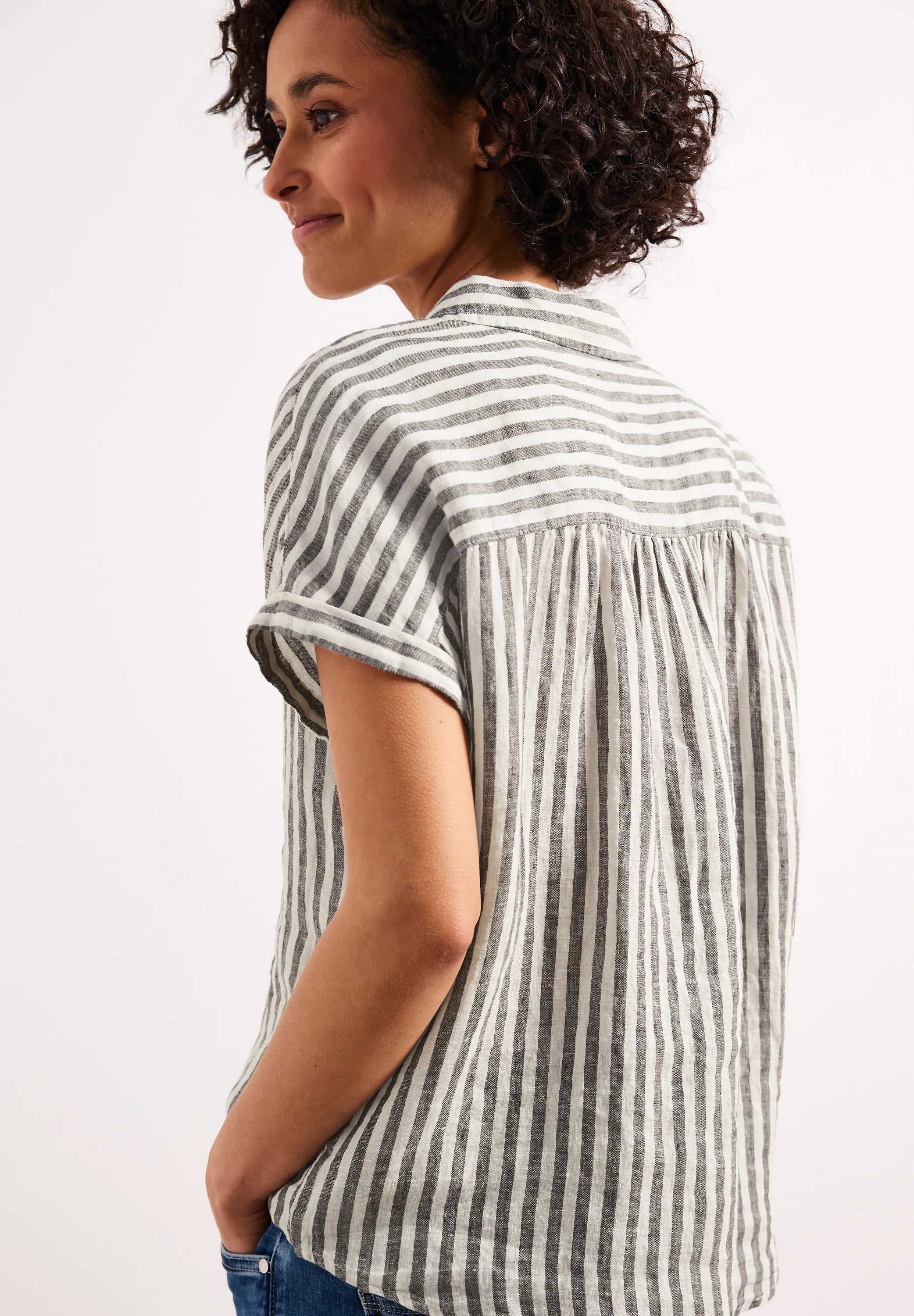 Leinenbluse gestreift