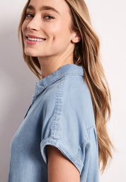 Bluse im Denim-Look