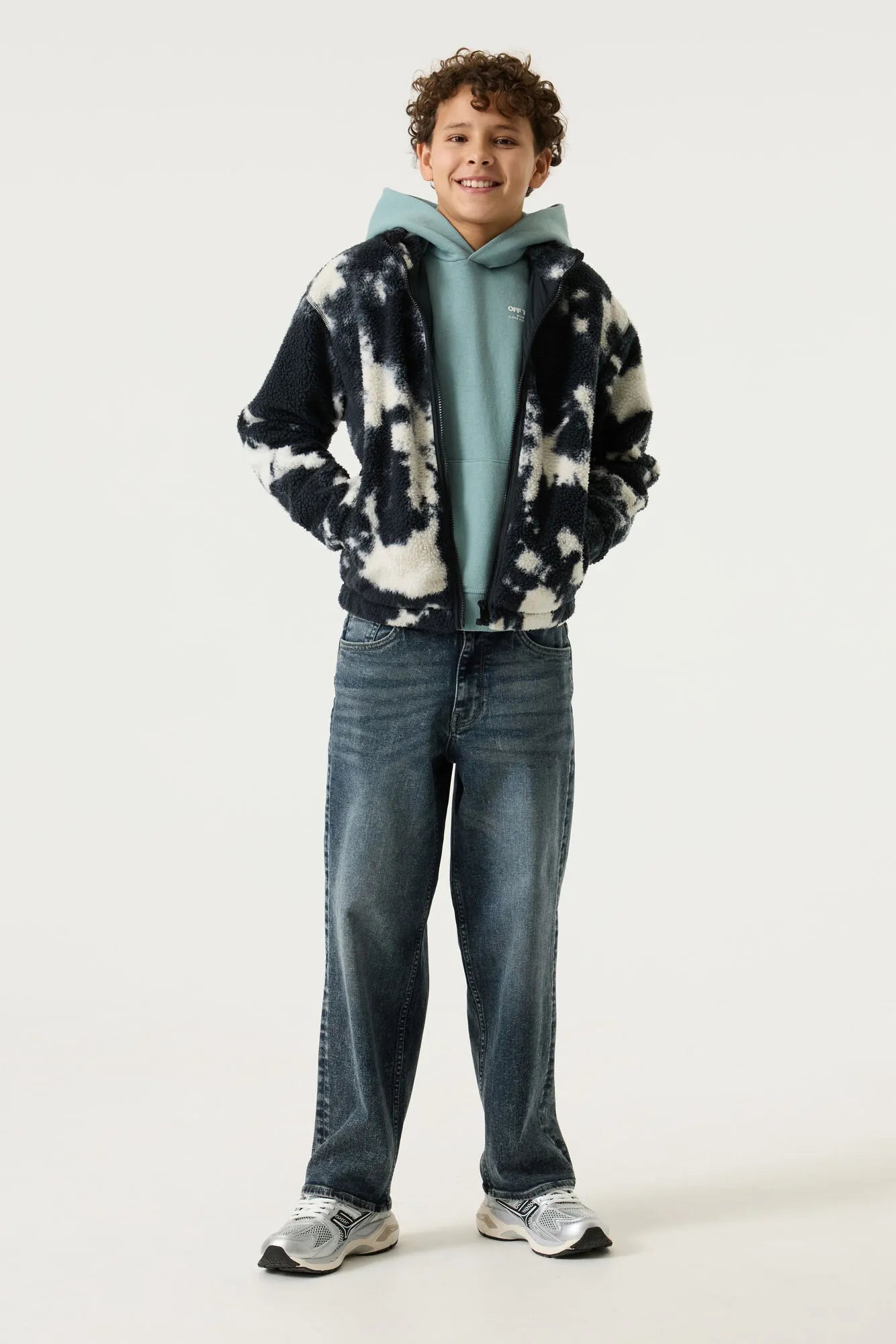 Fleecejacke mit Stehkragen