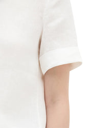 Kurzarm-Leinenbluse Regular Fit