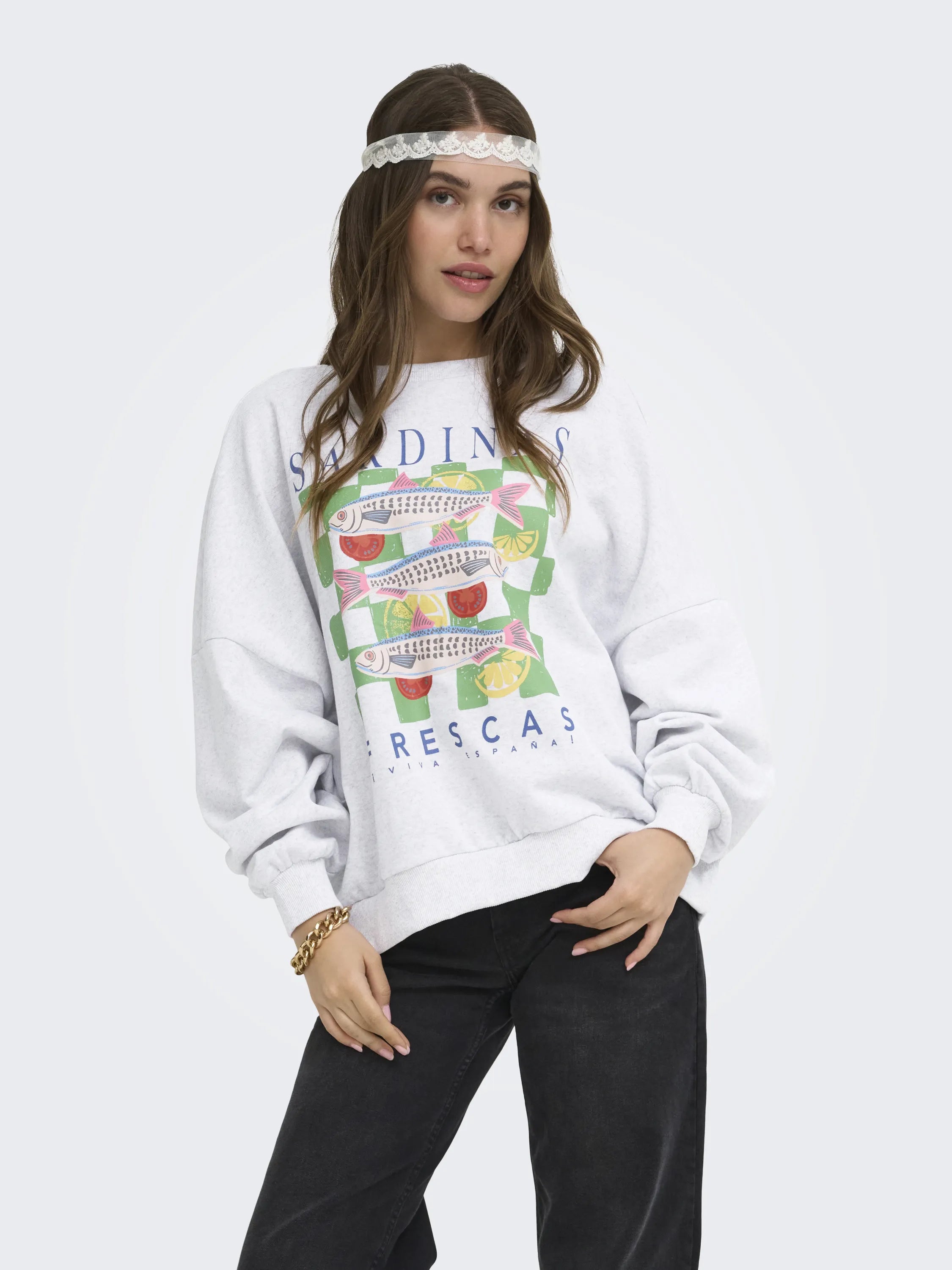 Sweatshirt ONLDEBORAH aus Baumwollmix