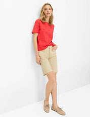 Shirt CIRA S mit Blumenstickerei