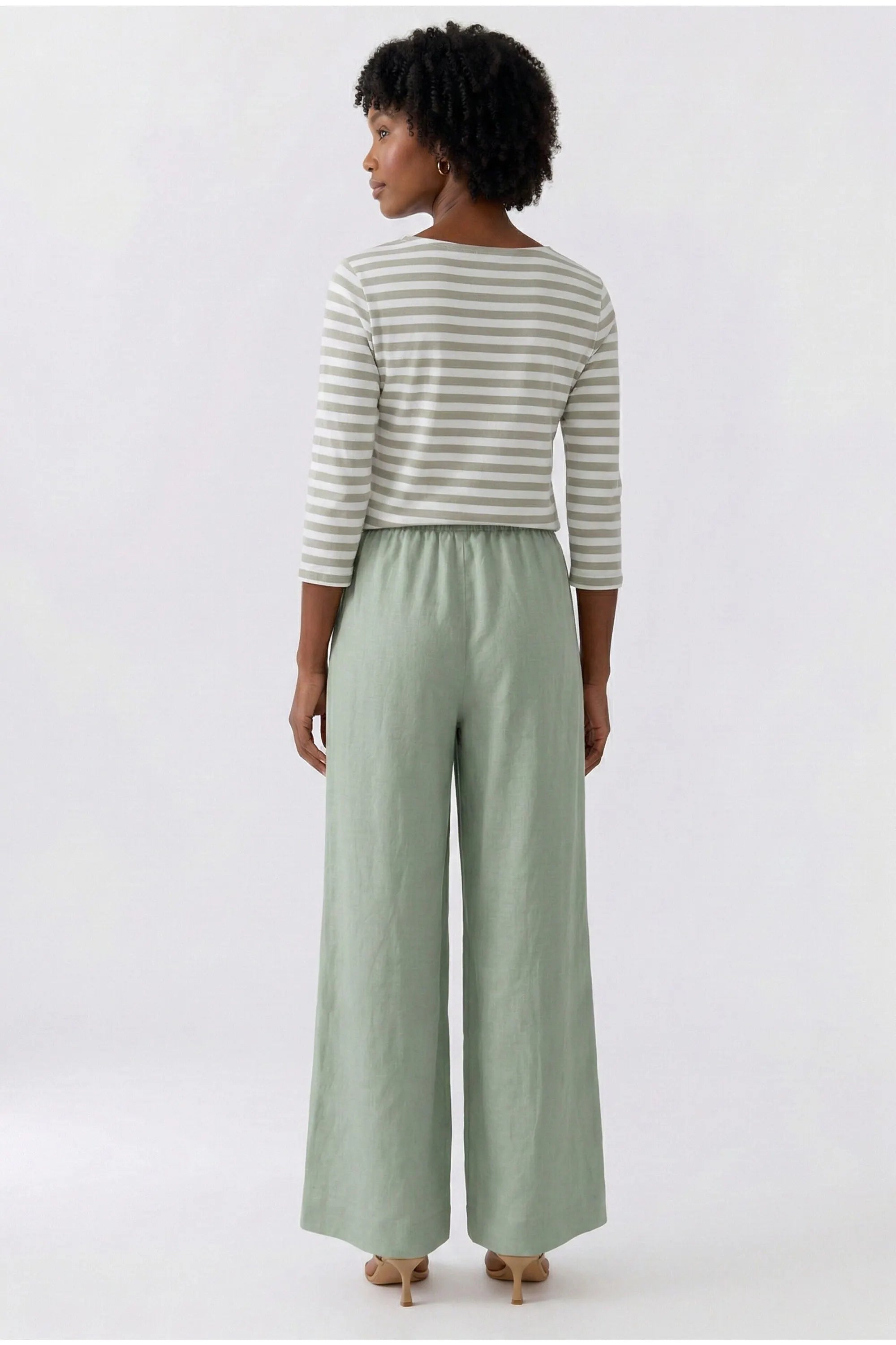 Leinenhose Wide Leg