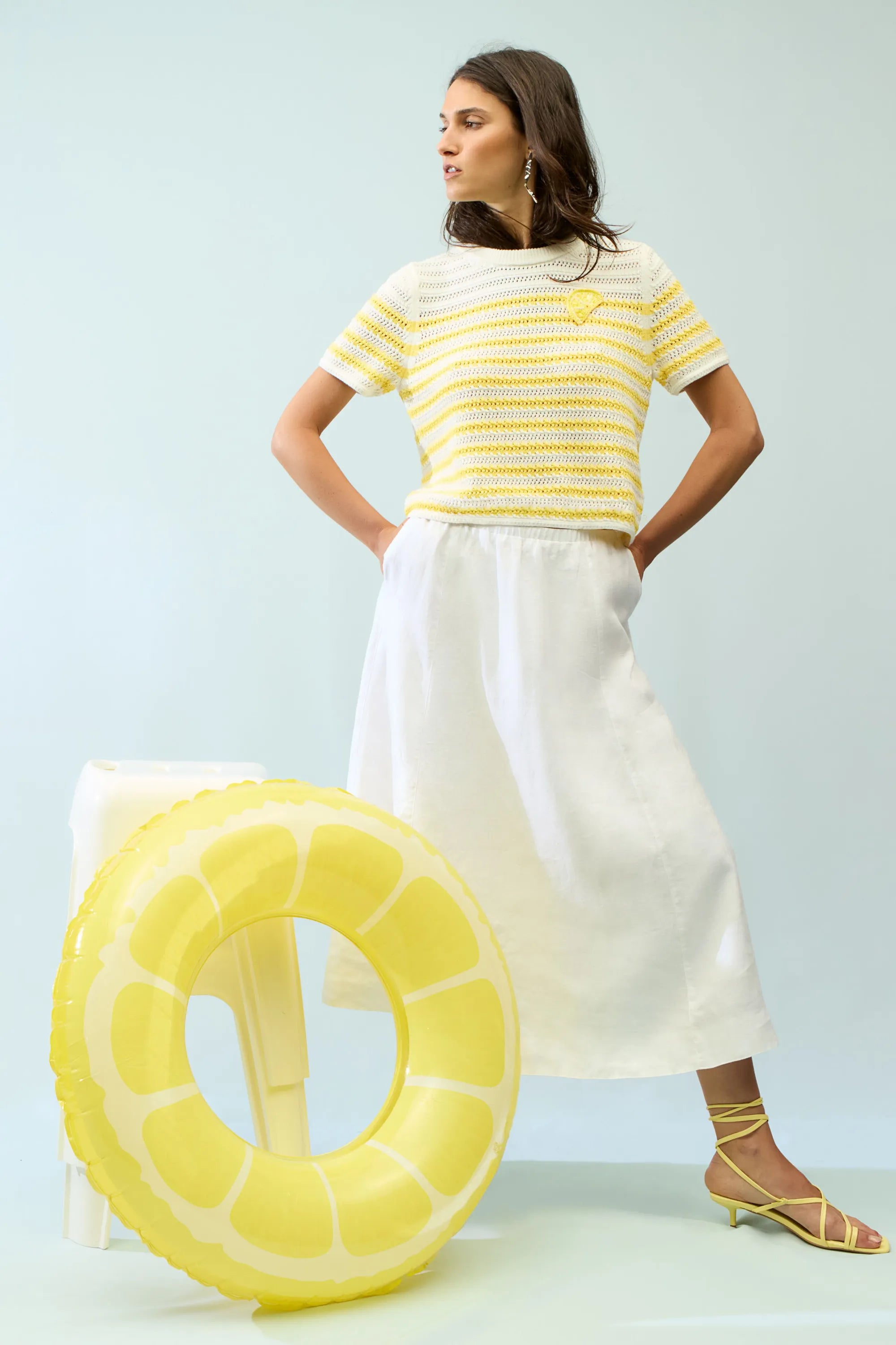 Leinenrock Midi