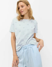 Shirt CIRA S mit Blumensickerei