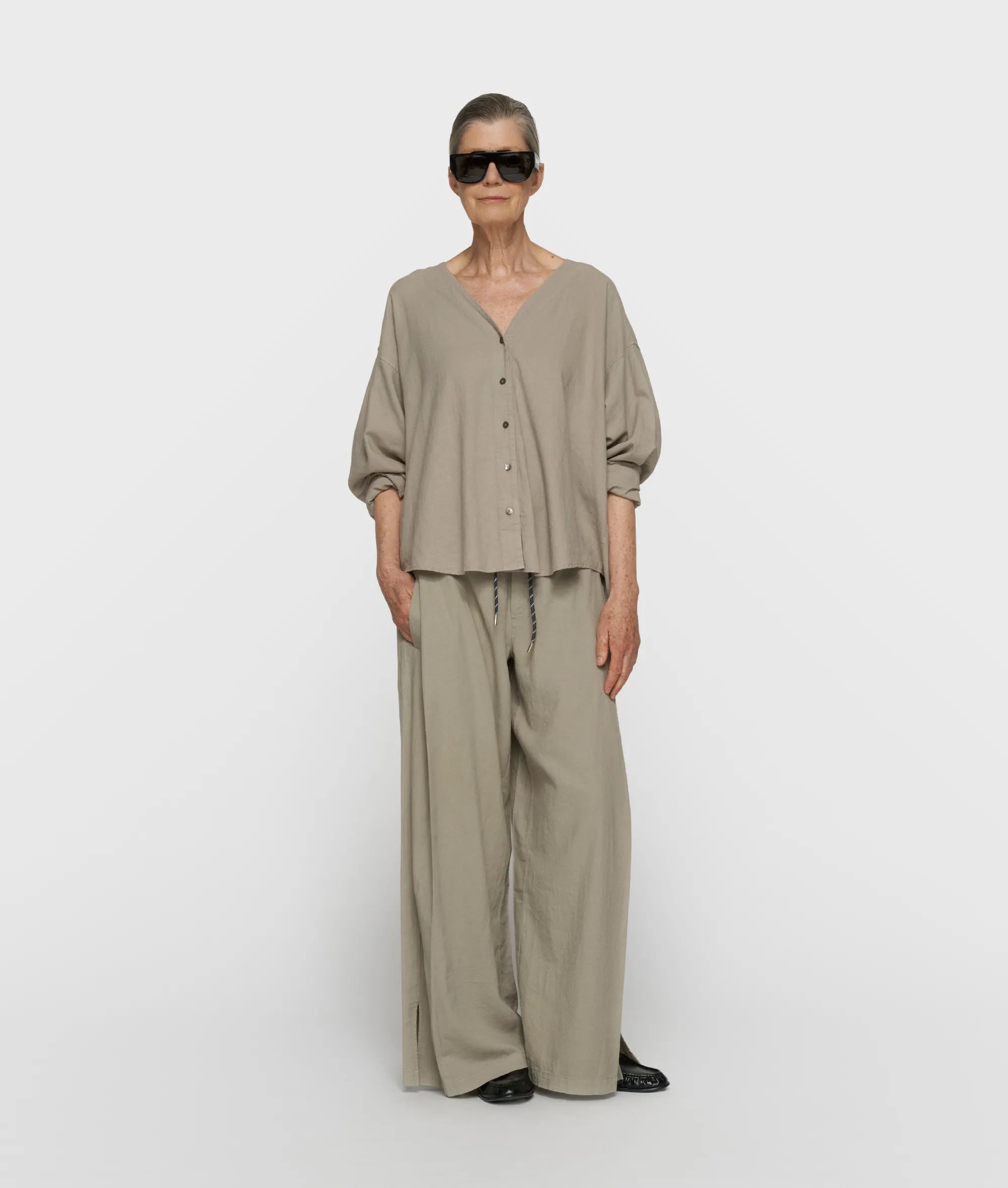 Leinenhose Wide Leg