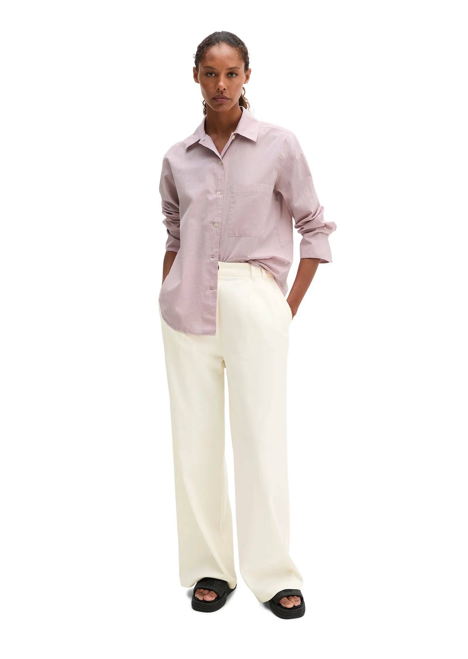 Bluse mit Schleifchen-Detail Regular Fit