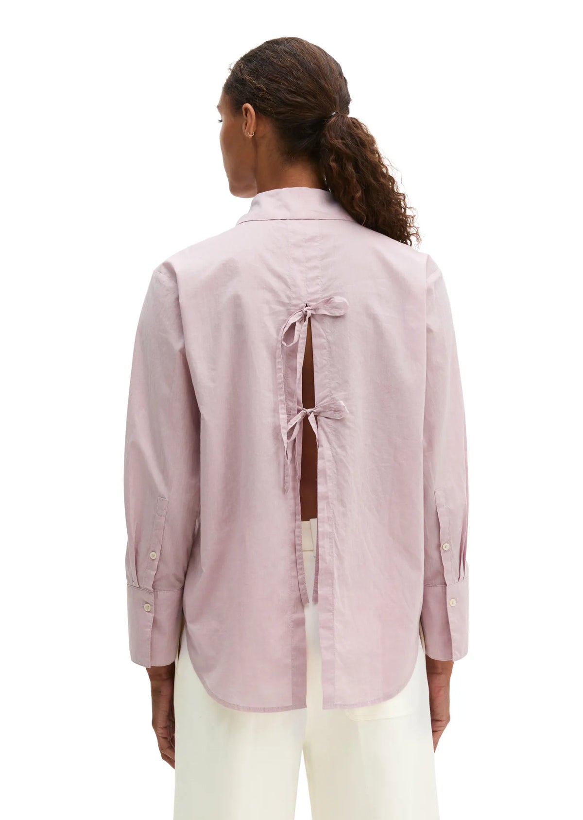 Bluse mit Schleifchen-Detail Regular Fit