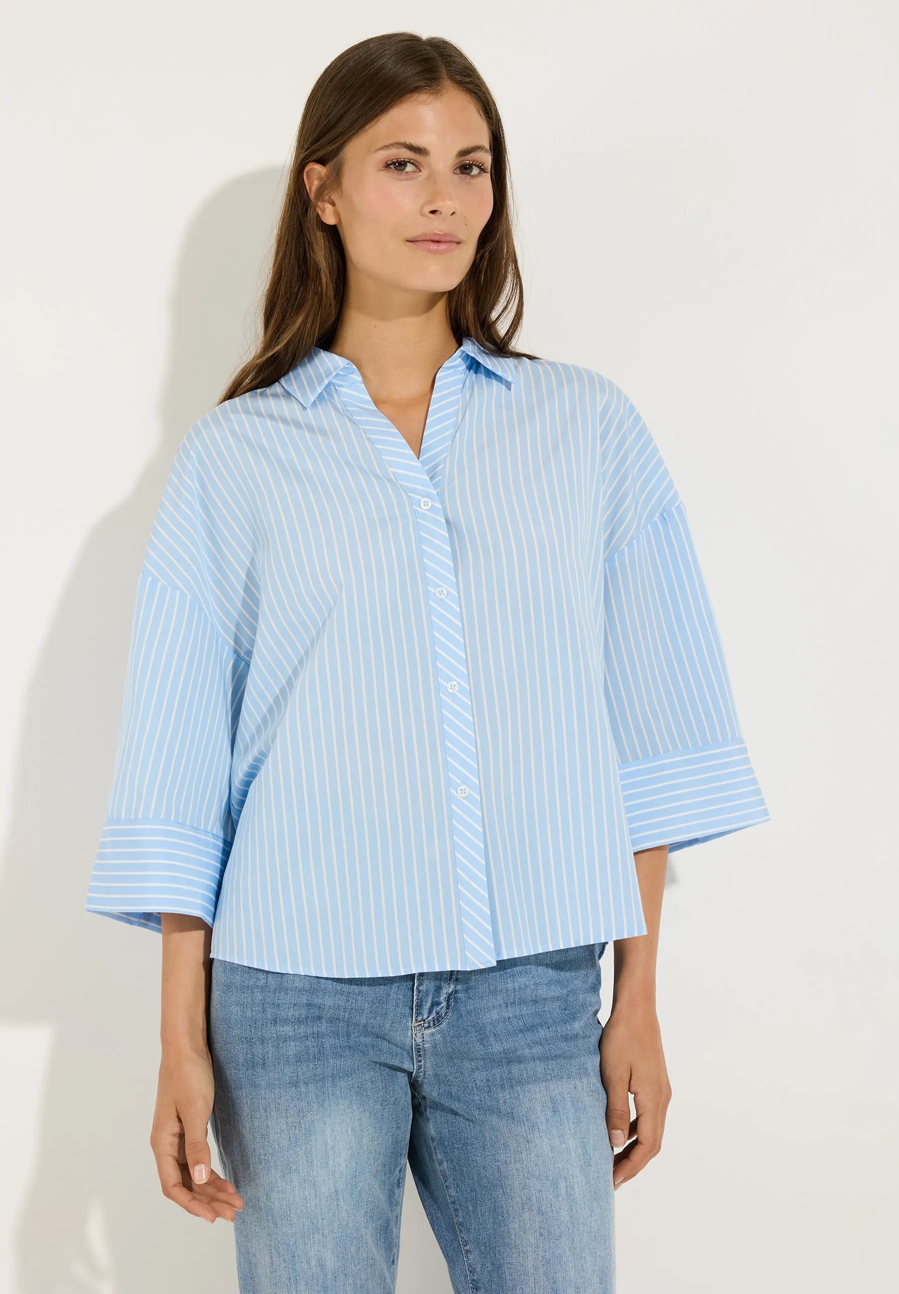 Bluse gestreift aus Viskosemix